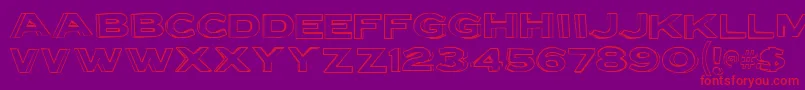 Lettersetb Font – Red Fonts on Purple Background