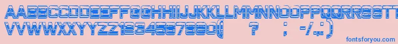 ClosenessOutlineGradient Font – Blue Fonts on Pink Background