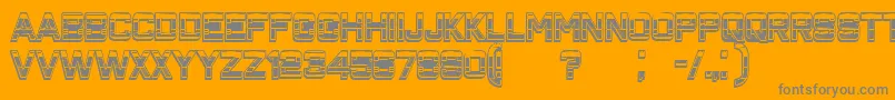 ClosenessOutlineGradient Font – Gray Fonts on Orange Background