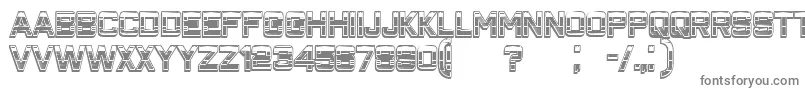 フォントClosenessOutlineGradient – 白い背景に灰色の文字