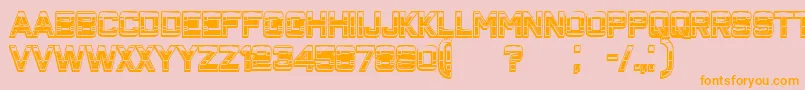 ClosenessOutlineGradient Font – Orange Fonts on Pink Background