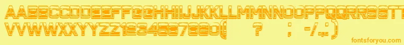 ClosenessOutlineGradient Font – Orange Fonts on Yellow Background