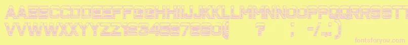ClosenessOutlineGradient Font – Pink Fonts on Yellow Background