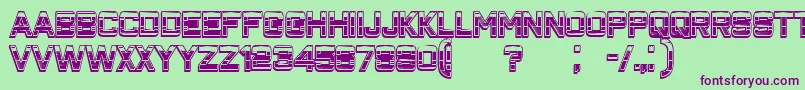 ClosenessOutlineGradient Font – Purple Fonts on Green Background