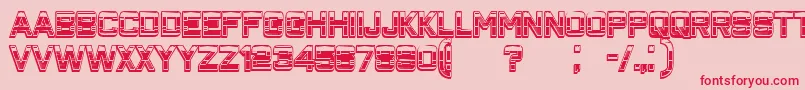 ClosenessOutlineGradient Font – Red Fonts on Pink Background