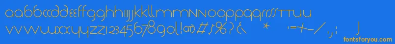 TschichlightLight Font – Orange Fonts on Blue Background