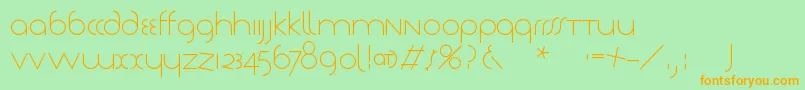 TschichlightLight Font – Orange Fonts on Green Background