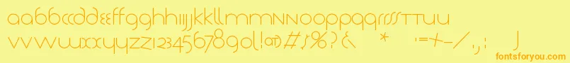 TschichlightLight Font – Orange Fonts on Yellow Background