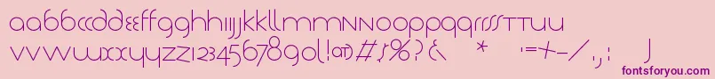 TschichlightLight Font – Purple Fonts on Pink Background
