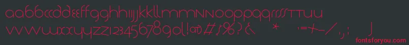 TschichlightLight Font – Red Fonts on Black Background