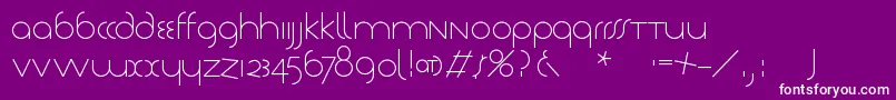 フォントTschichlightLight – 紫の背景に白い文字