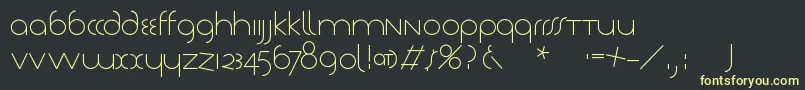 Шрифт TschichlightLight – жёлтые шрифты на чёрном фоне