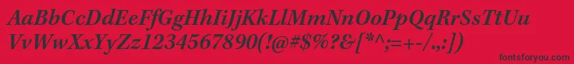 KeplerstdSemiboldit Font – Black Fonts on Red Background