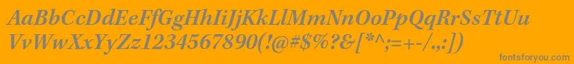 KeplerstdSemiboldit Font – Gray Fonts on Orange Background