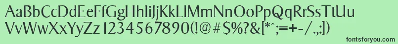 SigvarserialLightRegular-fontti – mustat fontit vihreällä taustalla