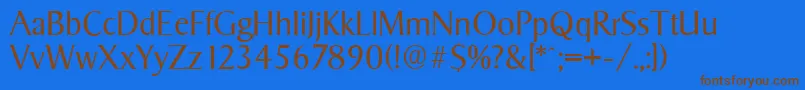 SigvarserialLightRegular Font – Brown Fonts on Blue Background
