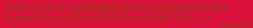 SigvarserialLightRegular Font – Brown Fonts on Red Background