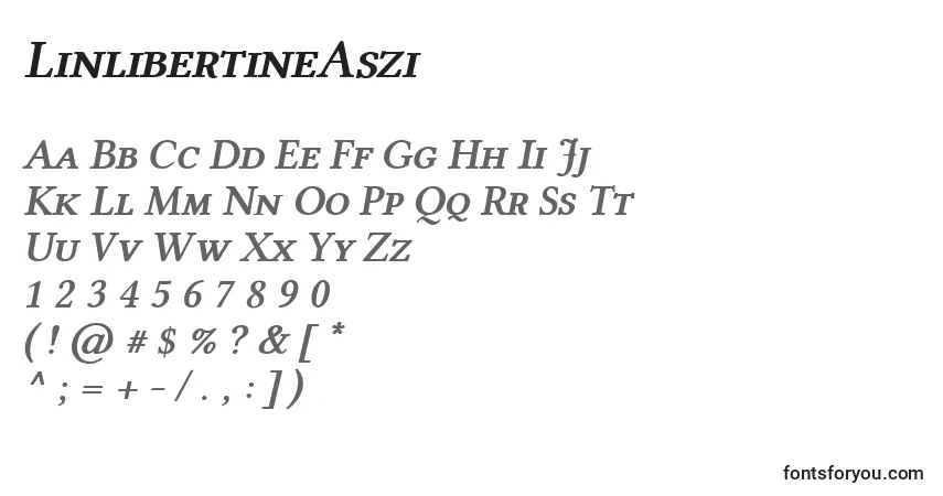 Шрифт LinlibertineAszi – алфавит, цифры, специальные символы