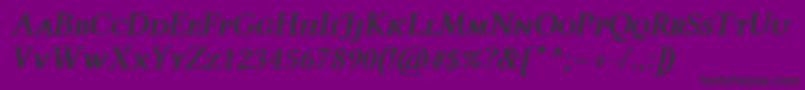 LinlibertineAszi Font – Black Fonts on Purple Background
