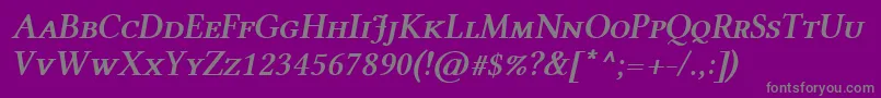 LinlibertineAszi Font – Gray Fonts on Purple Background