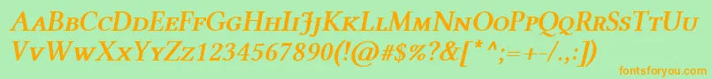 LinlibertineAszi Font – Orange Fonts on Green Background