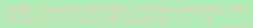 LinlibertineAszi Font – Pink Fonts on Green Background