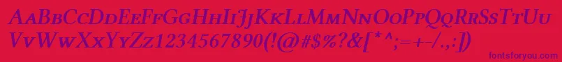 LinlibertineAszi Font – Purple Fonts on Red Background