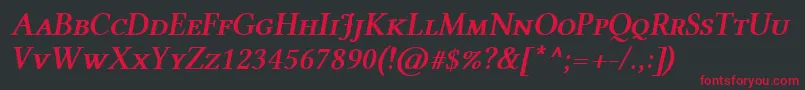 LinlibertineAszi Font – Red Fonts on Black Background