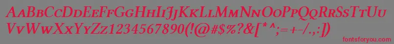 LinlibertineAszi Font – Red Fonts on Gray Background
