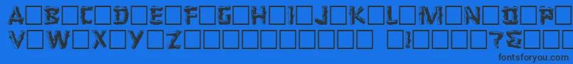 LoggerPlain.001.001 Font – Black Fonts on Blue Background