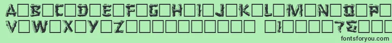 LoggerPlain.001.001 Font – Black Fonts on Green Background