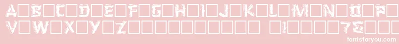LoggerPlain.001.001-fontti – valkoiset fontit vaaleanpunaisella taustalla