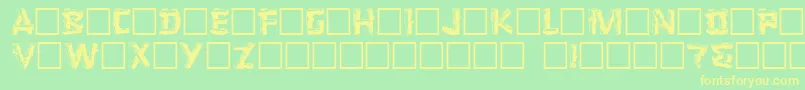Шрифт LoggerPlain.001.001 – жёлтые шрифты на зелёном фоне