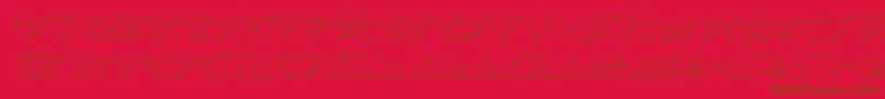 HomeworldShadow Font – Brown Fonts on Red Background