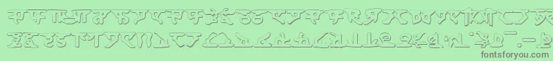 HomeworldShadow Font – Gray Fonts on Green Background