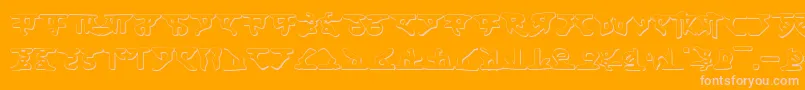 HomeworldShadow Font – Pink Fonts on Orange Background
