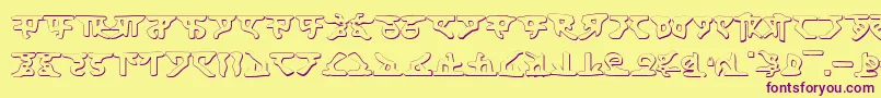 HomeworldShadow Font – Purple Fonts on Yellow Background