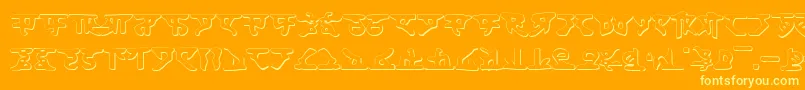 HomeworldShadow Font – Yellow Fonts on Orange Background