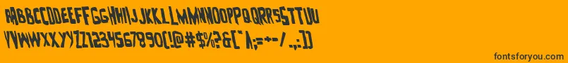 Zakensteinleft Font – Black Fonts on Orange Background