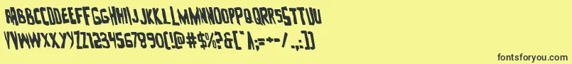 Zakensteinleft Font – Black Fonts on Yellow Background