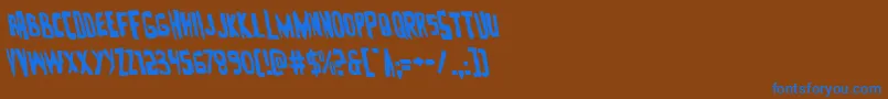 Шрифт Zakensteinleft – синие шрифты на коричневом фоне