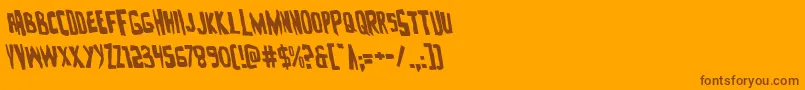 Zakensteinleft Font – Brown Fonts on Orange Background