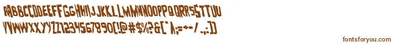 Zakensteinleft-fontti – ruskeat fontit valkoisella taustalla