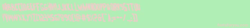 Zakensteinleft Font – Pink Fonts on Green Background