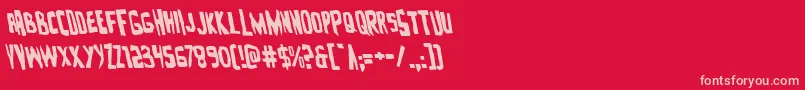 Шрифт Zakensteinleft – розовые шрифты на красном фоне