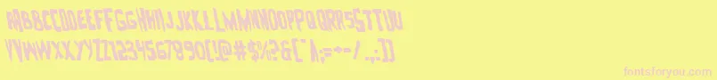 Zakensteinleft Font – Pink Fonts on Yellow Background