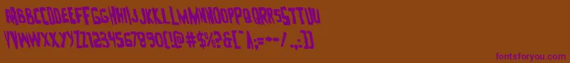 Zakensteinleft Font – Purple Fonts on Brown Background