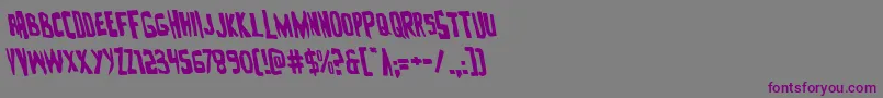 Шрифт Zakensteinleft – фиолетовые шрифты на сером фоне