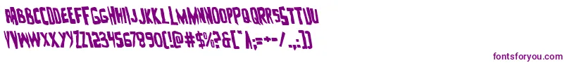 Шрифт Zakensteinleft – фиолетовые шрифты на белом фоне
