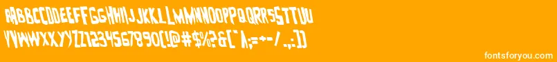 Zakensteinleft Font – White Fonts on Orange Background
